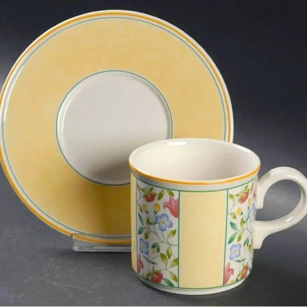 VILLEROY & BOCH Virginia Flat Cup & Saucer Set - Picture 2 of 2